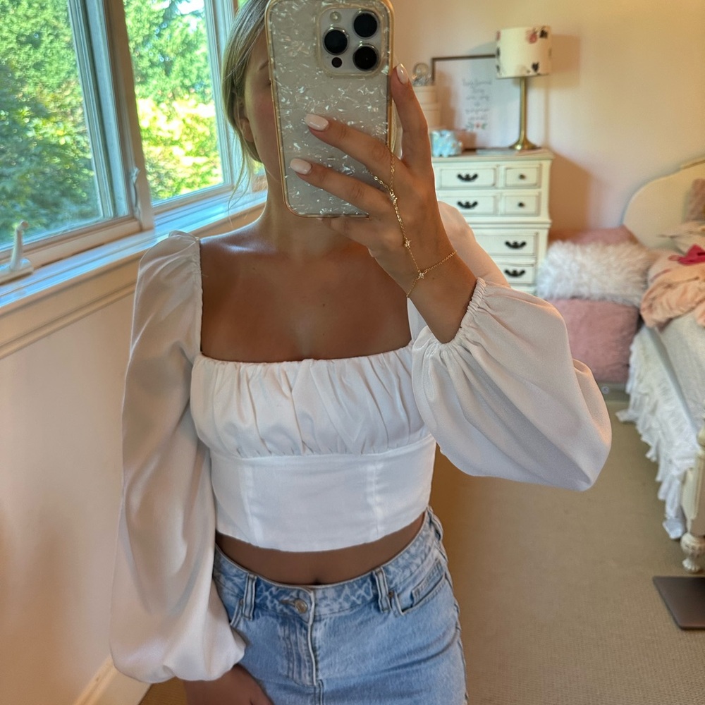 Princess Polly Elegant Cream Blouse - Picture 4 of 5